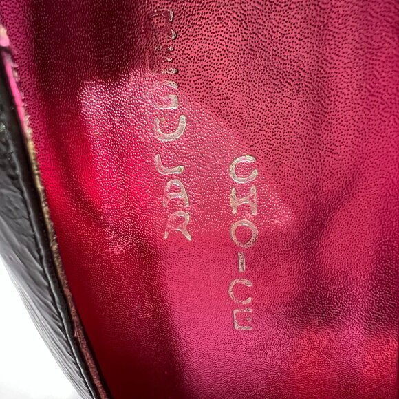 Irregular Choice wedge heels cute bow retro 6.5 shiny black - Picture 6 of 6